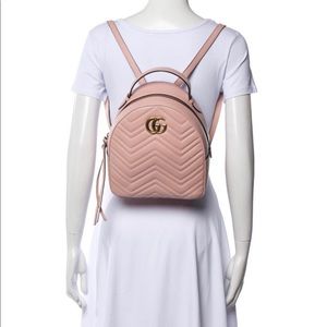 Gucci
GG Marmont Pink Matelassé Backpack 100% Authentic